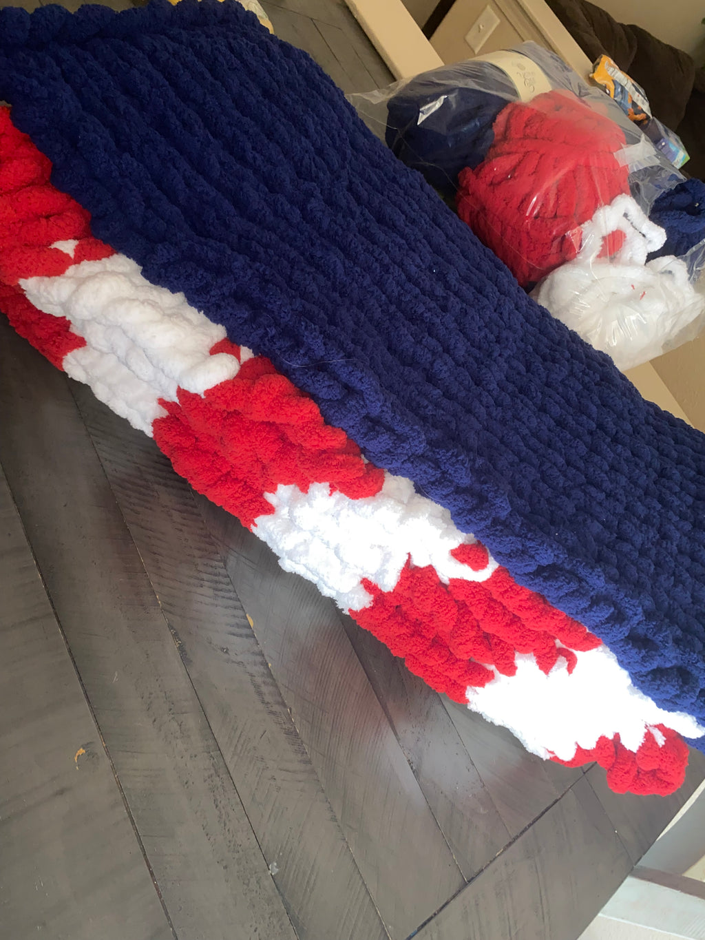 Chunky Finger-Knit Throw Blanket