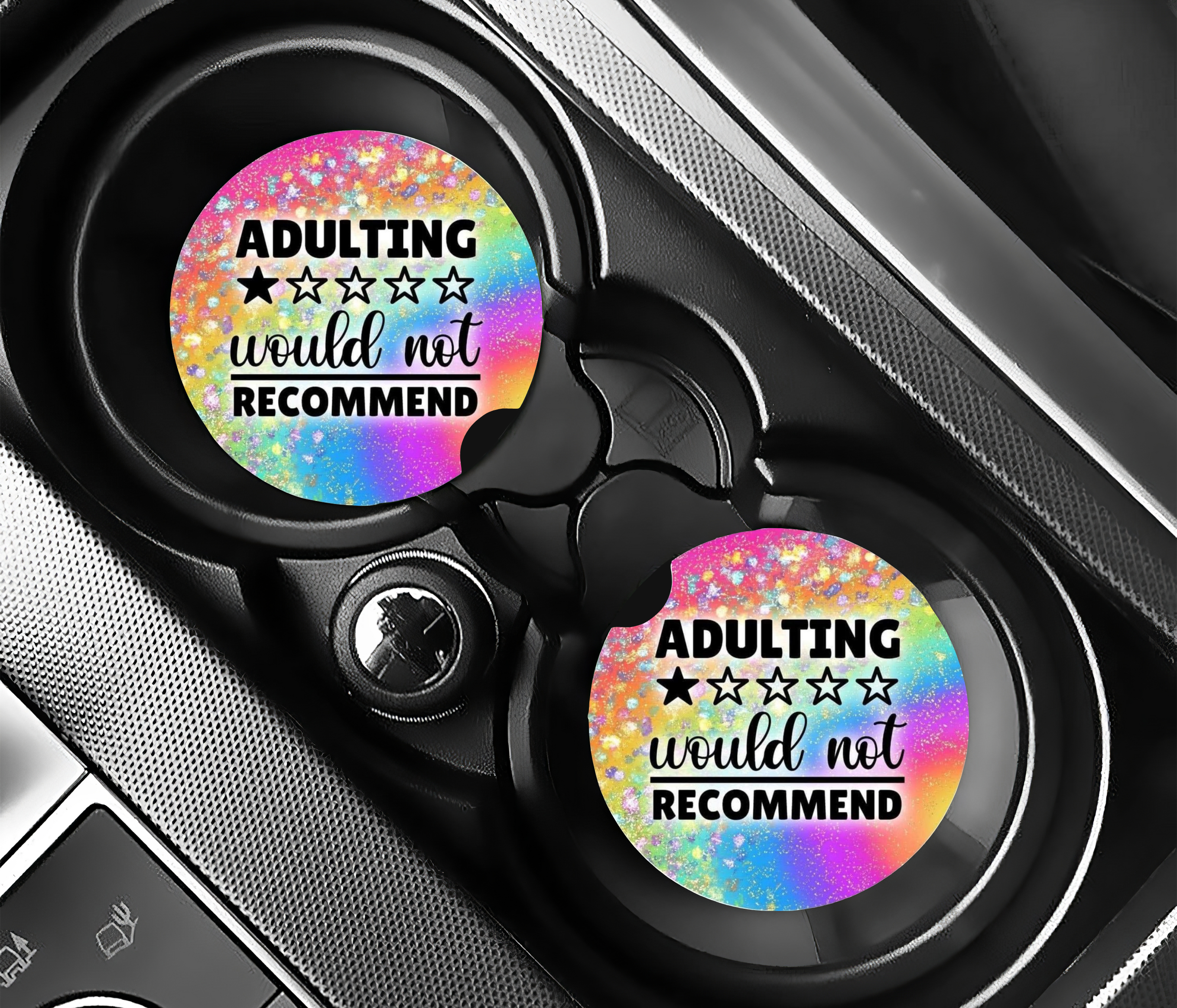 Adulting Would Not Recommend - Car Coasters