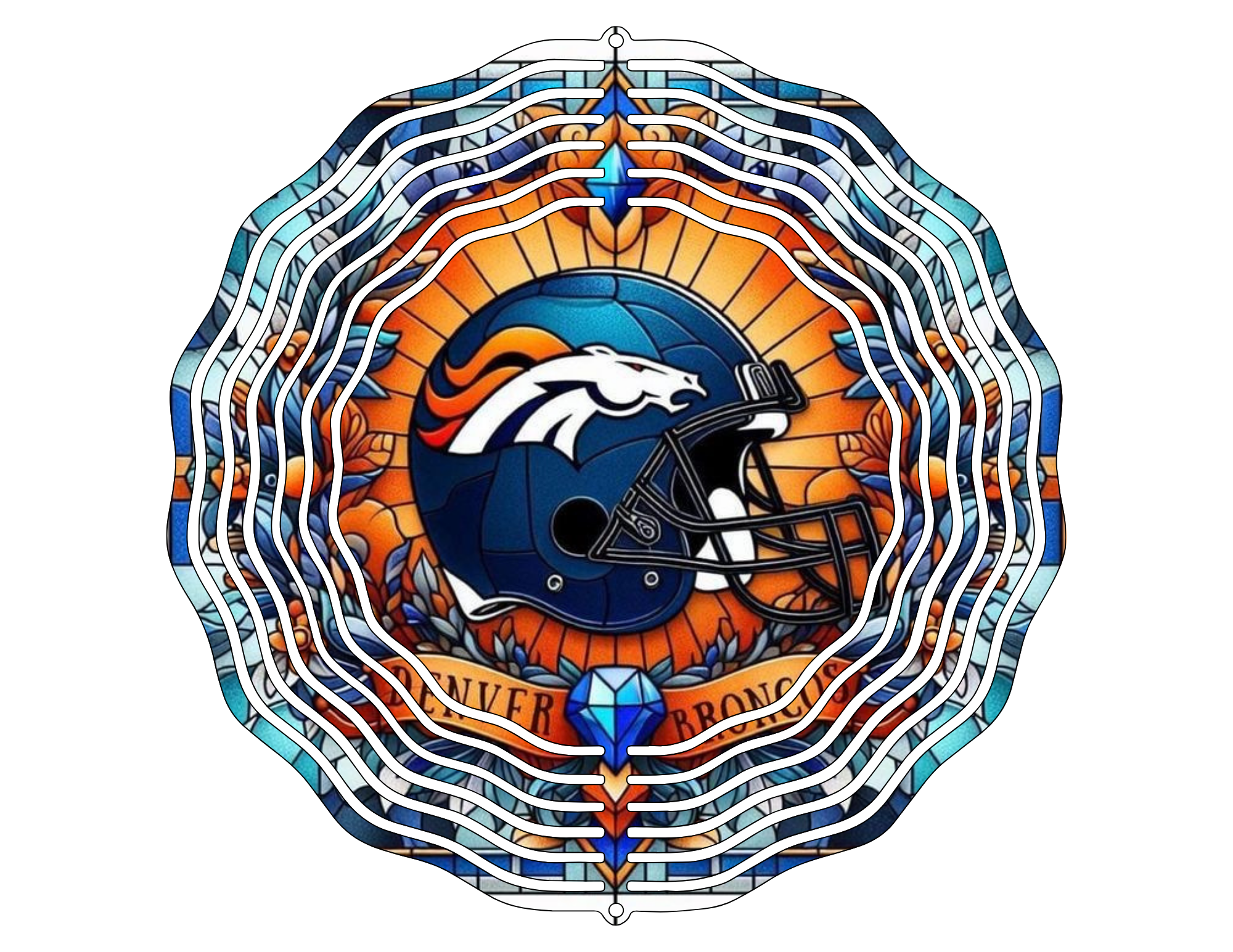 Broncos wind spinner