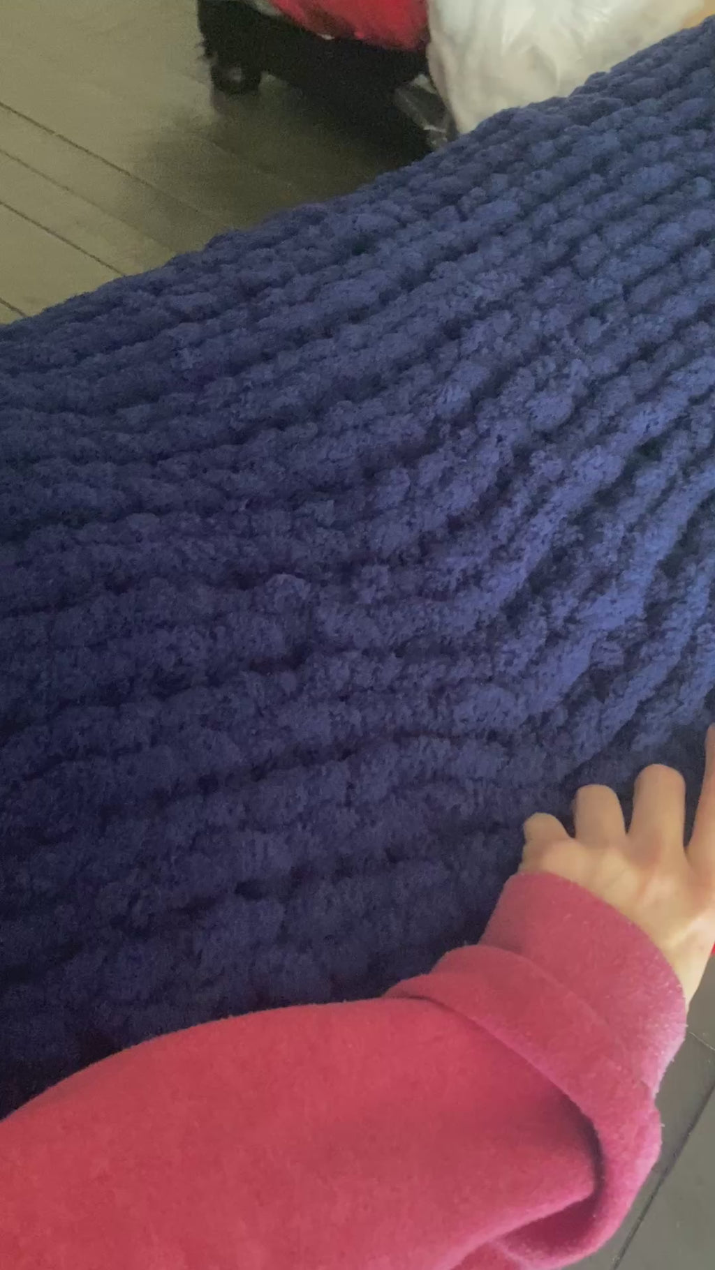 Chunky Finger-Knit Throw Blanket